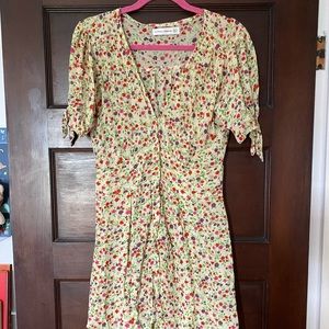 Anthropologie floral mini dress faithfull the brand